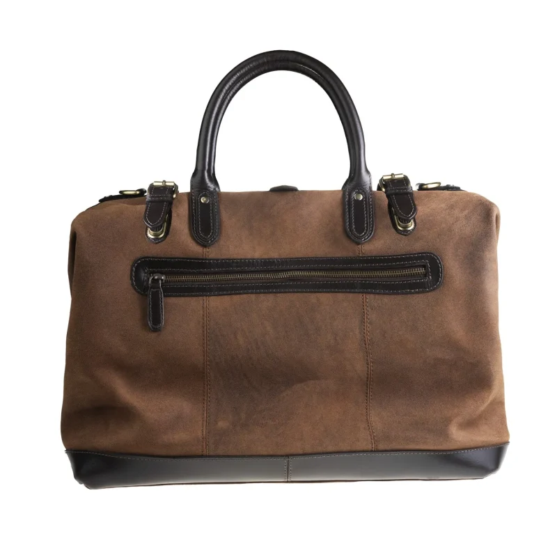 tweed doctor holdall in rich brown