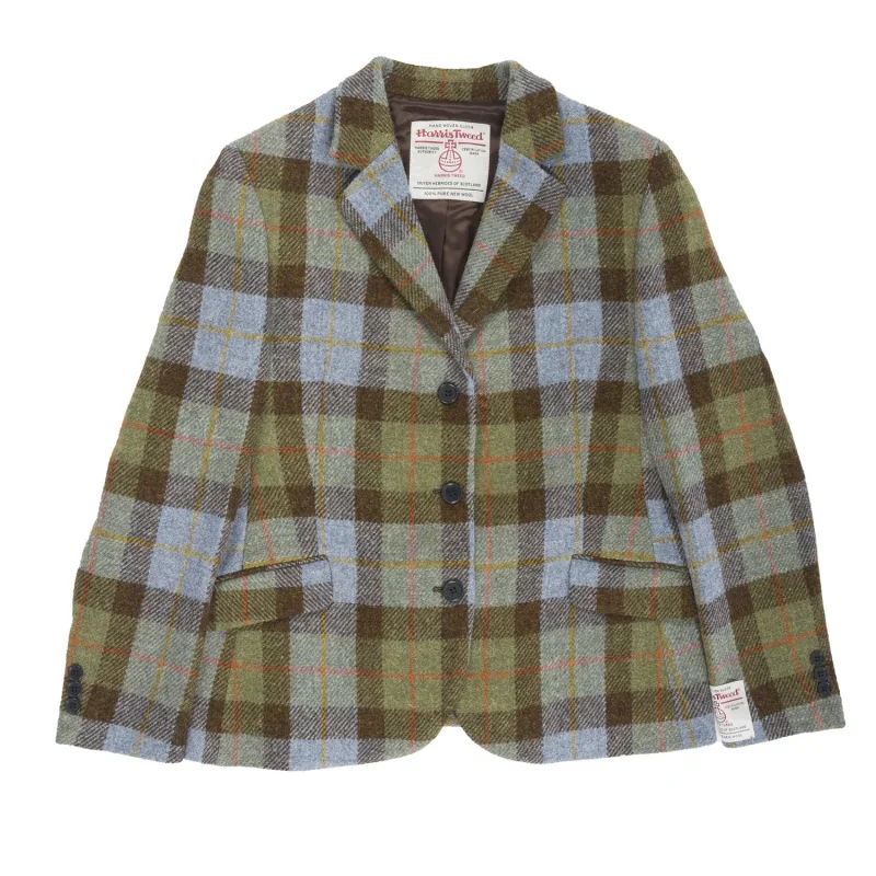 tweed lovat check jacket by rona harris