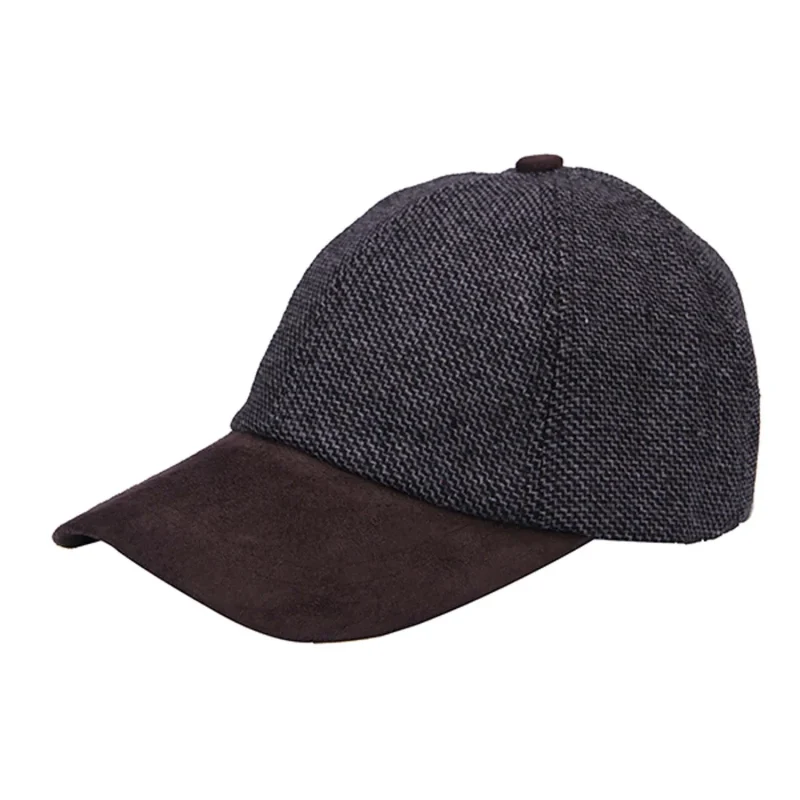 tweed suede baseball hat