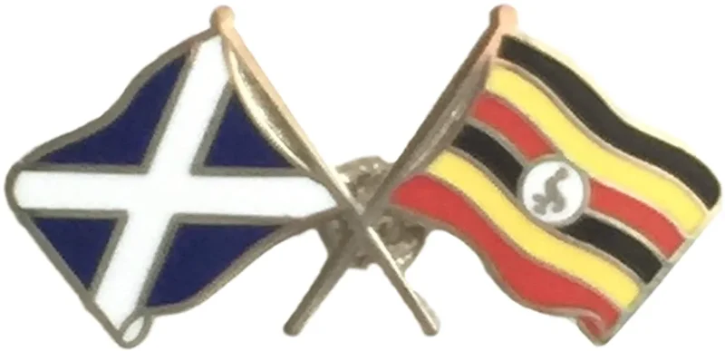 uganda flag badge saltire