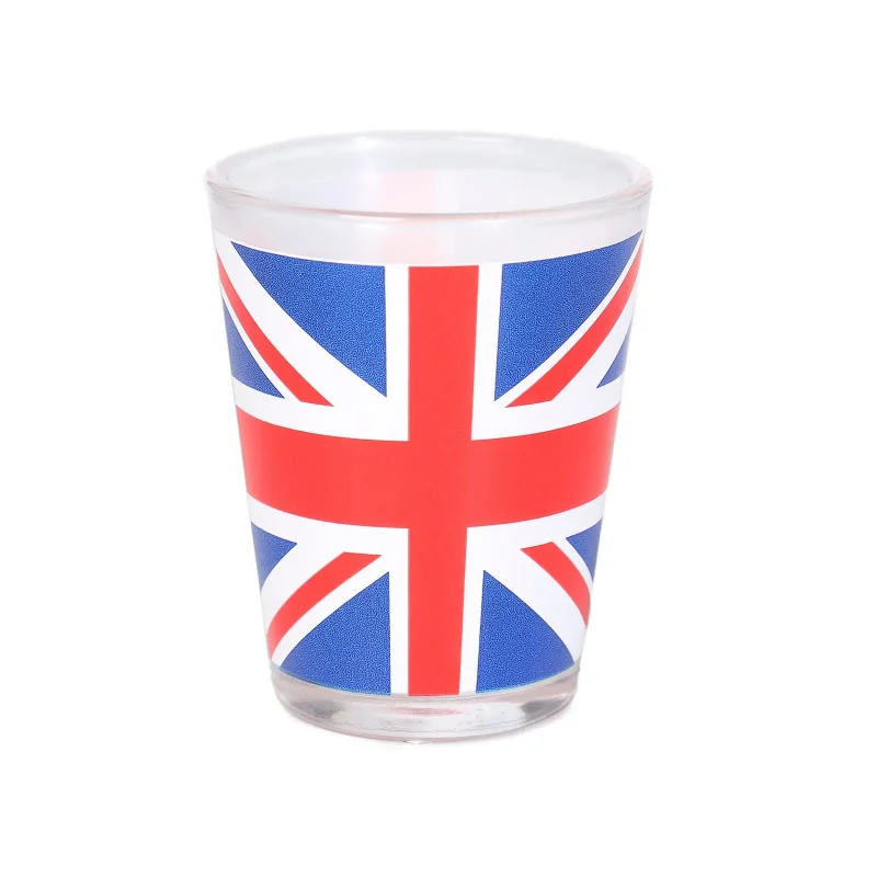 union jack shot glass british flag design