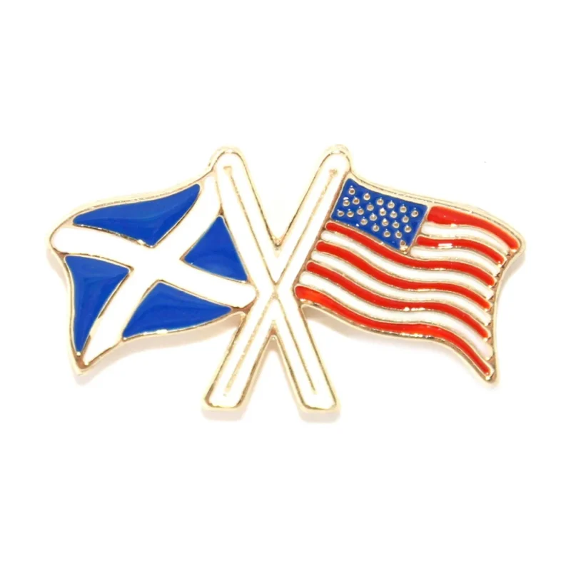 usa cross flag pin badge