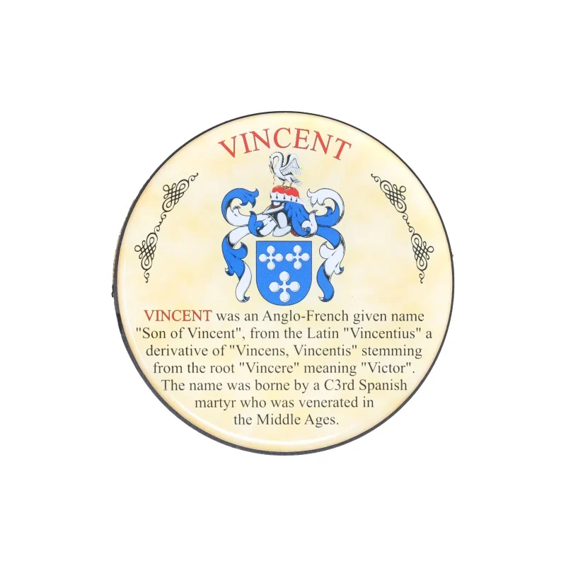 vincent heraldic coaster