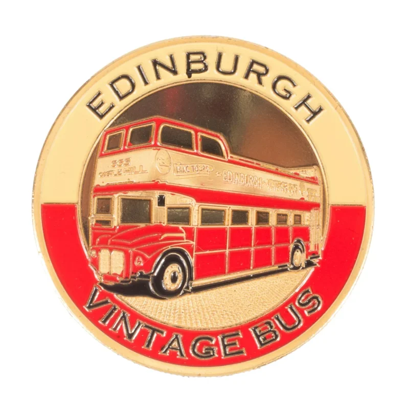 vintage bus coin magnet