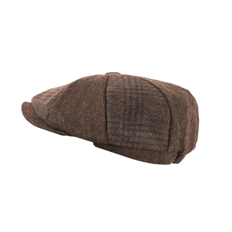 vintage patchwork newsboy cap