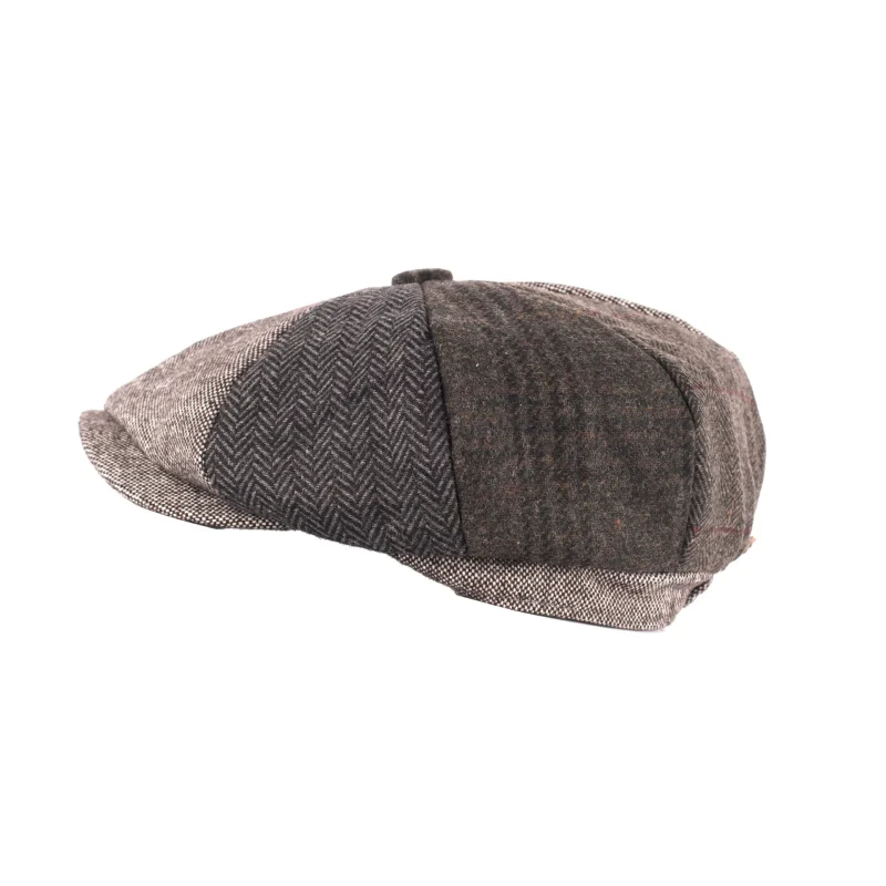 vintage patchwork newsboy hat