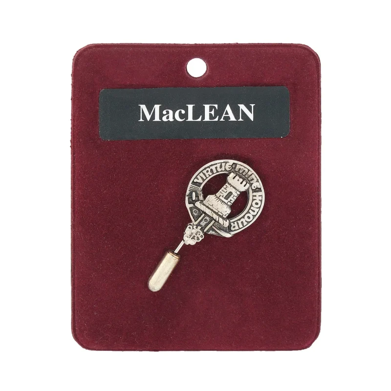 vintage pewter maclean lapel pin