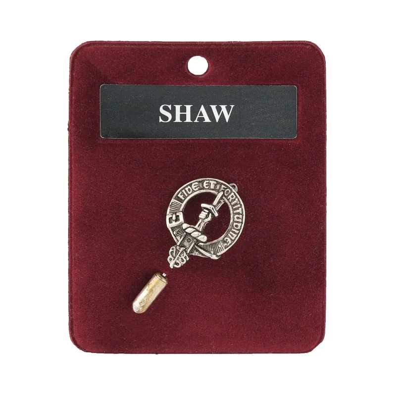 vintage pewter shaw lapel pin