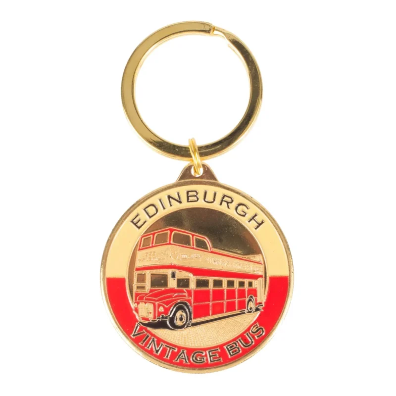 vintage scotland souvenir bus keyring