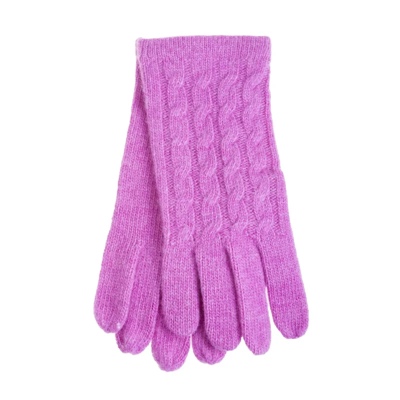 violet lambswool gloves for women