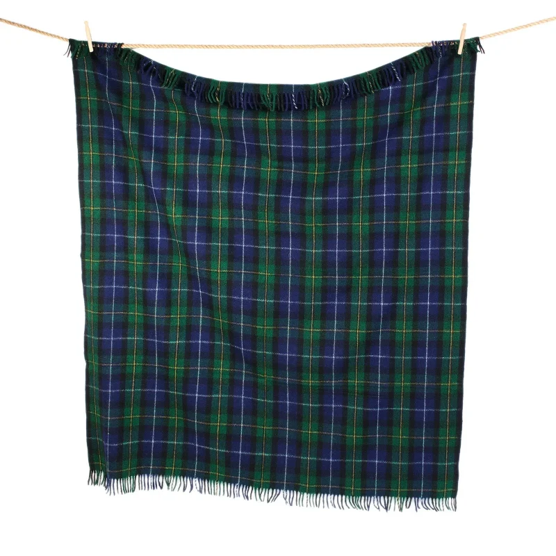 warm tartan wool blend macneil of barra blanket throw