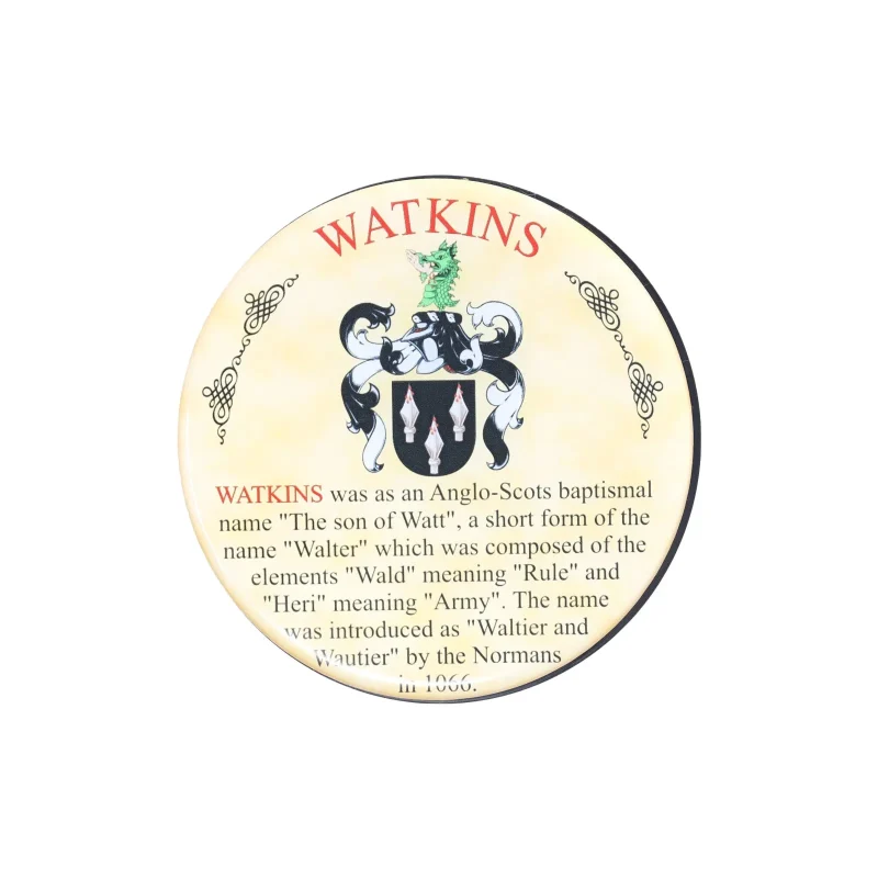 watkins heraldic coaster