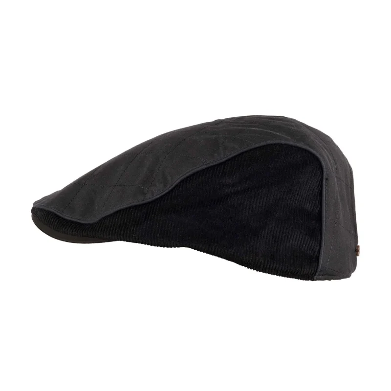 waxed cord flat cap for men