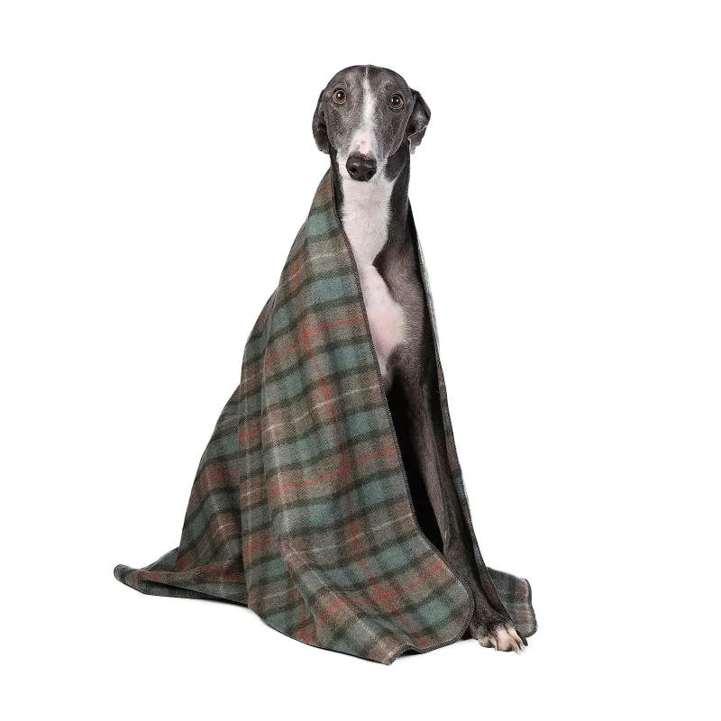 weathered tartan pet blanket fraser hunting