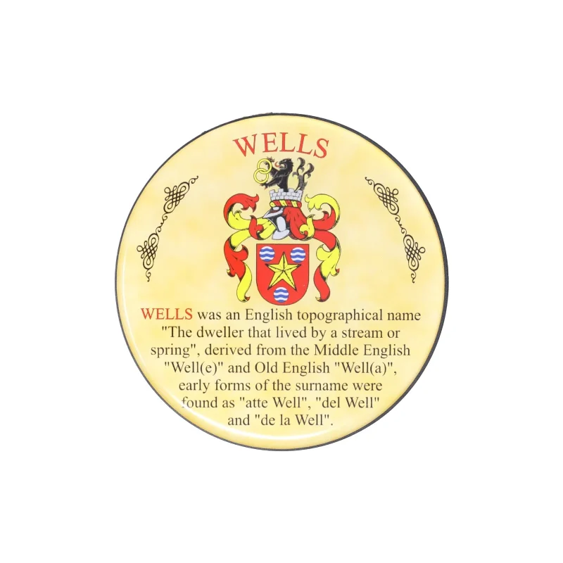 wells heraldic glass coasters