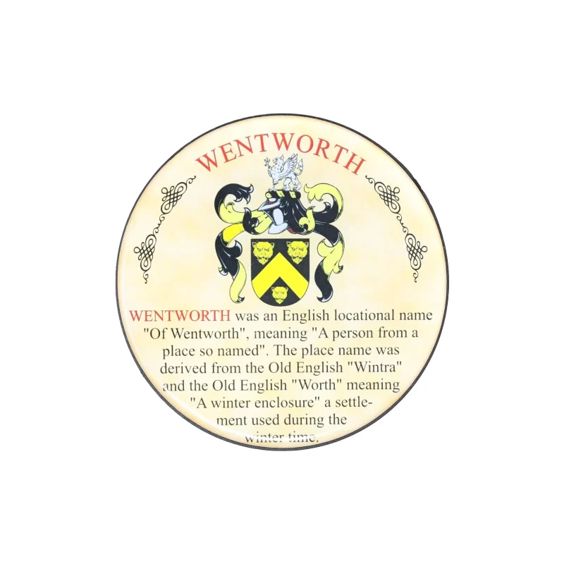 wentworth heraldic coaster for home decor