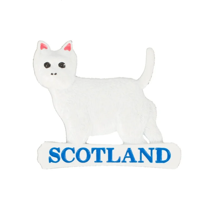 westie metal dog magnet