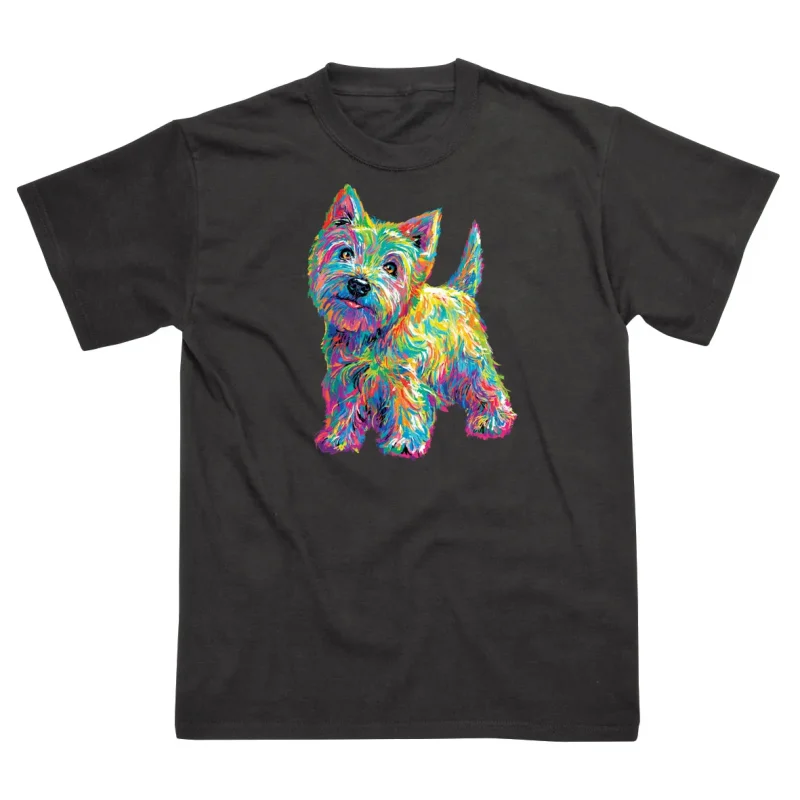 westie spike design adult dog t shirt