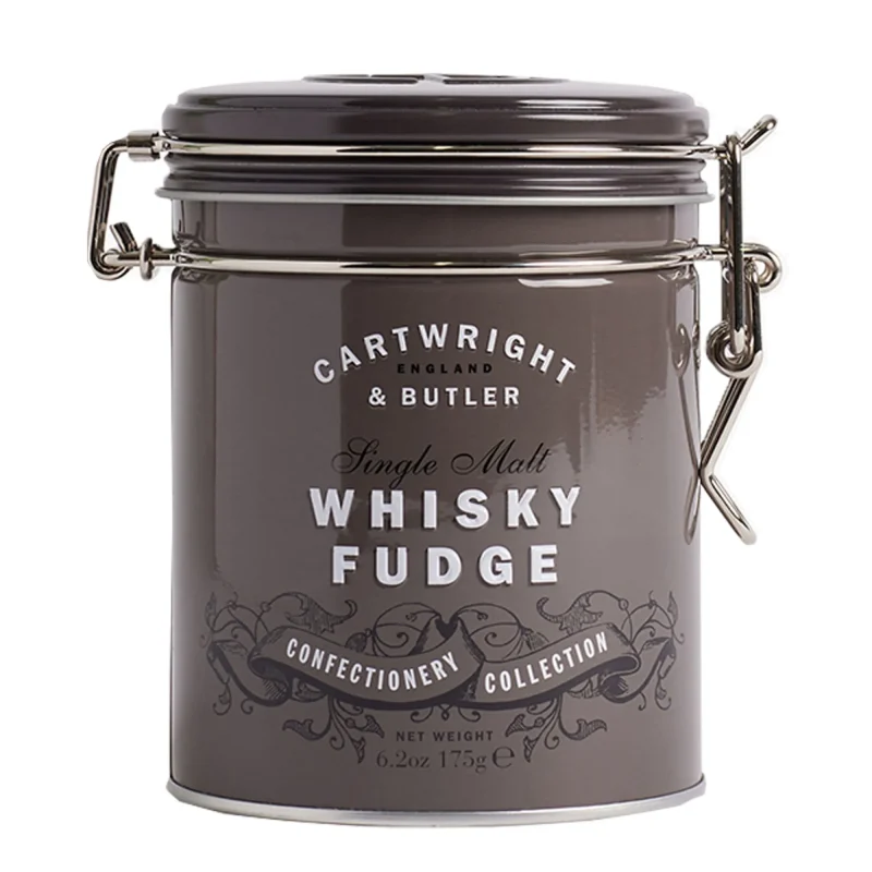 whisky fudge tin by c b