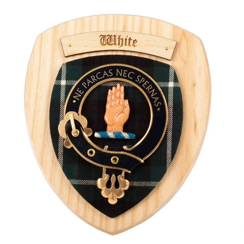 white clan wall plaque