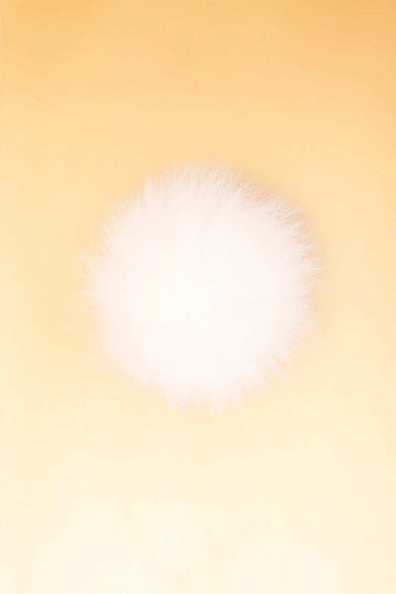 white fur pom pom hat 100 real fur