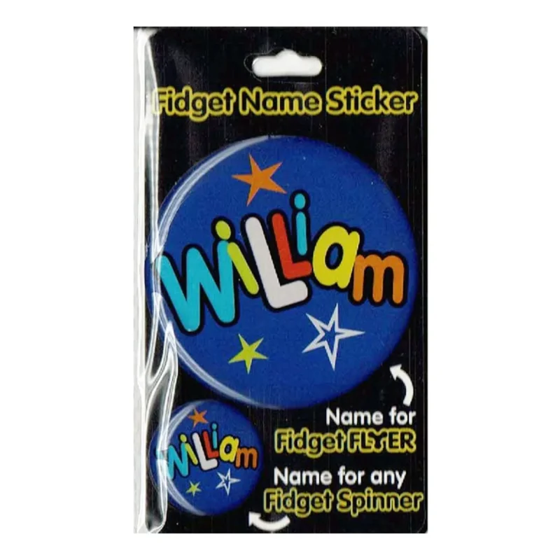 williams fidget flyer name stickers