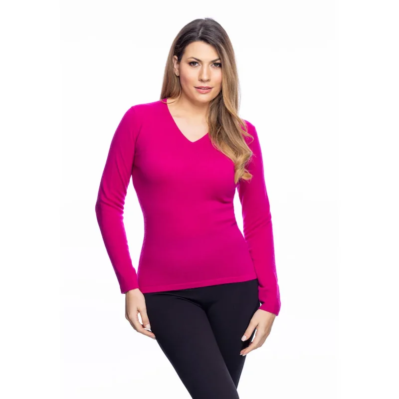 women s 100 cashmere dunedin fuchsia sweater