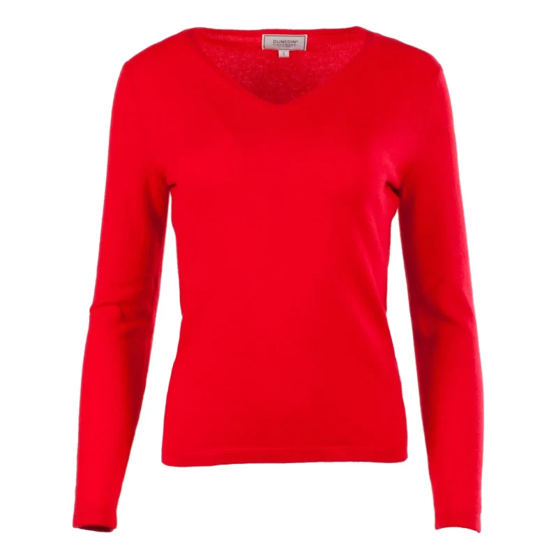 women s 100 cashmere v neck sweater dunedin cardinal