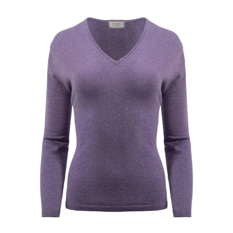 women s 100 cashmere v neck sweater dunedin heather