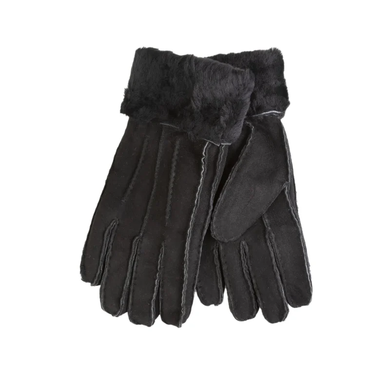 women s black sheepskin gloves