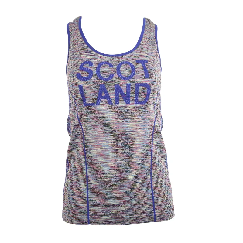 women s blue scotland gym tank top