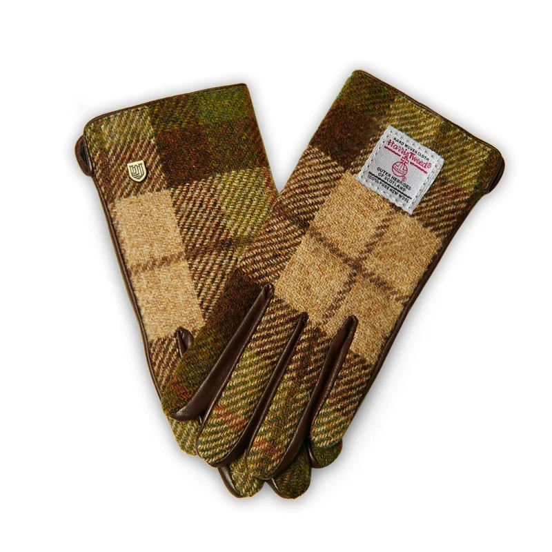 women s chestnut harris tweed gloves