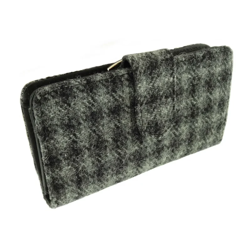 women s grey dogtooth harris tweed long purse