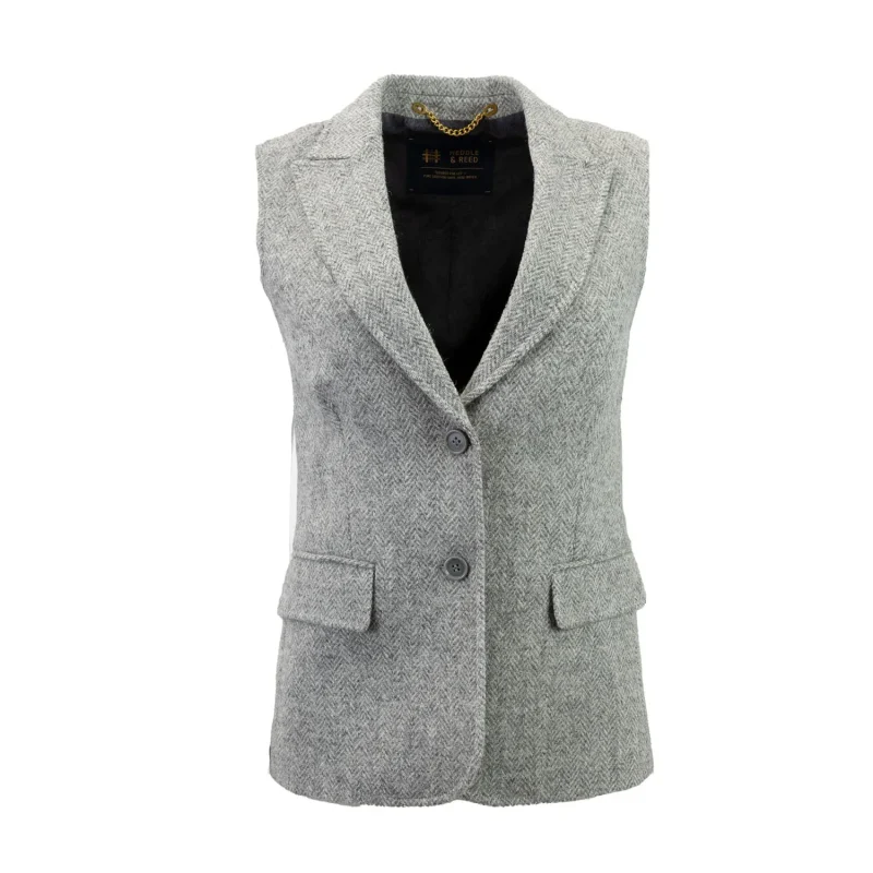 women s harris tweed grey waistcoat furn20 05