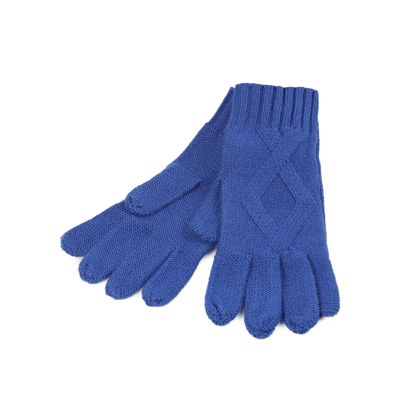 women s ribbed cornflower gloves with touch screen compatibility