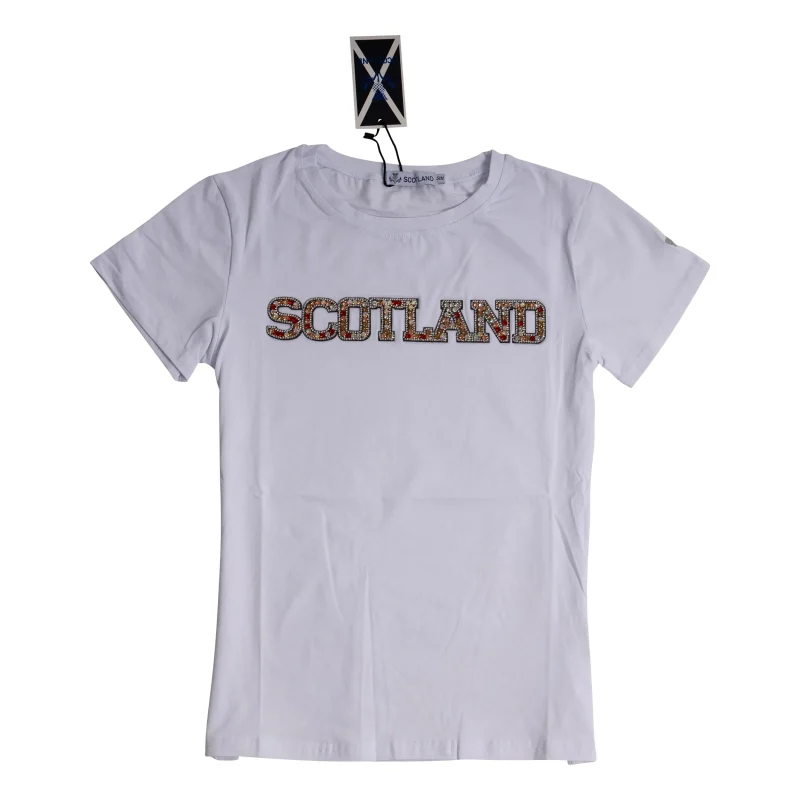 women s sparkle scotland white t shirt