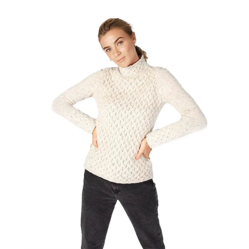 women s trellis sweater chalk white