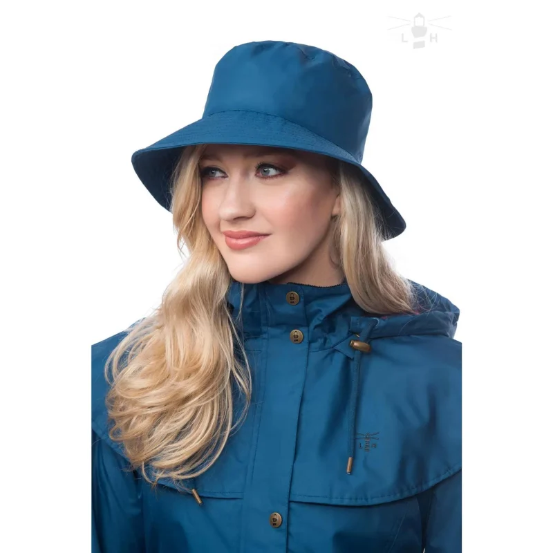 women s waterproof storm cap deep sea blue