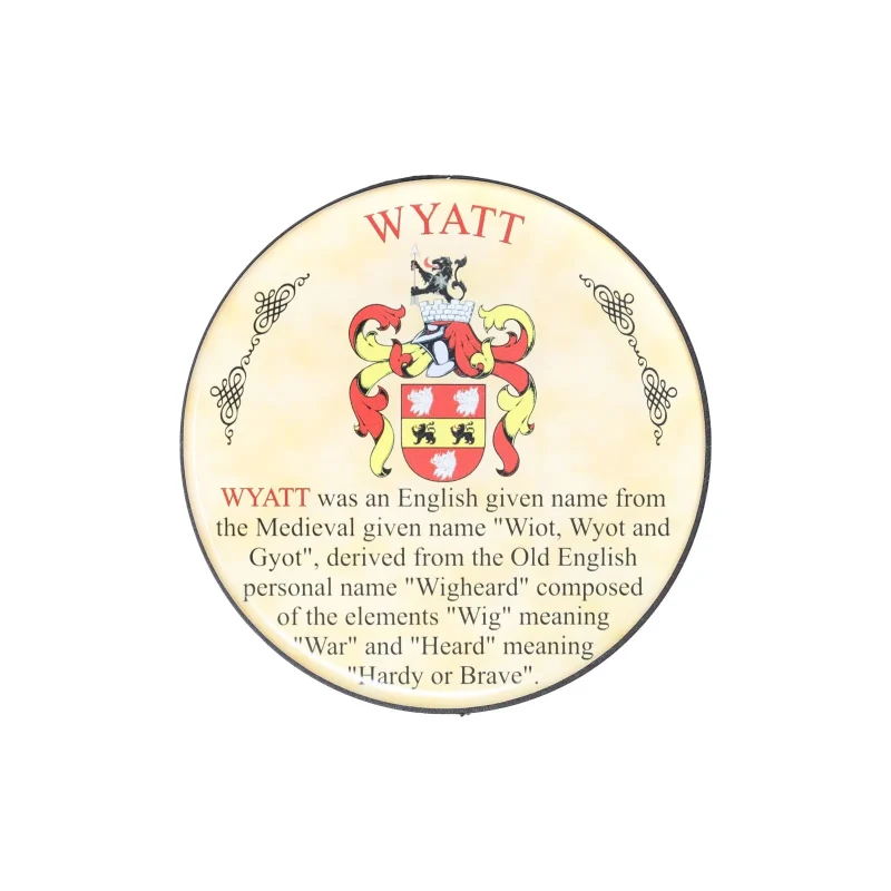 wyatt heraldic coaster